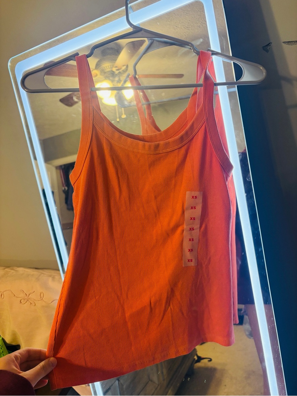 Old Navy Orange Ribbed Tank Top
